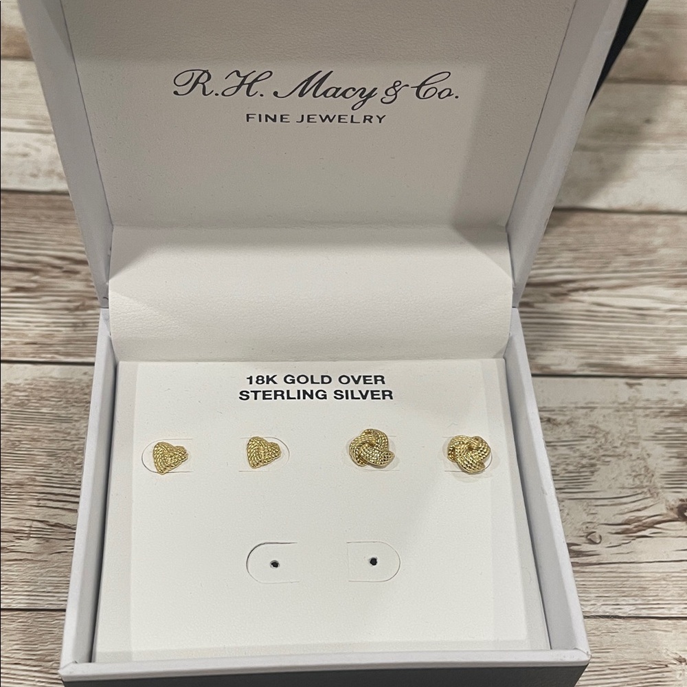 Gold Over Sterling Silverβ Heart Earrings